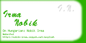 irma nobik business card